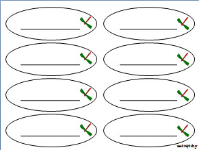 Ετικέτες - καρτελάκια για τα ονοματα των παιδιών στο νηπιαγωγείο